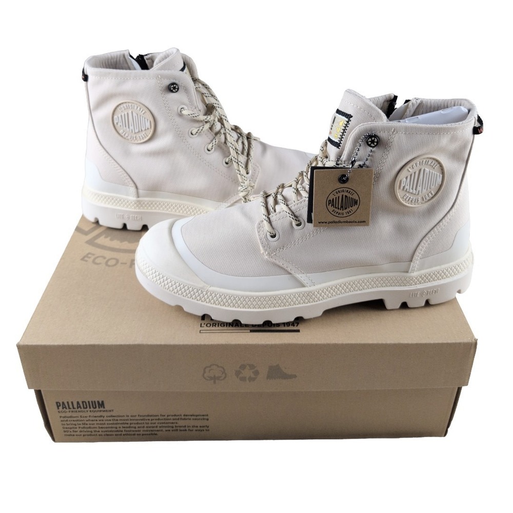 Palladium PAMPA RCYL LT+WP+ZIP boots Sahara Cream Unisex M 9 W 10.5